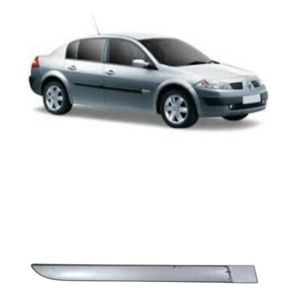 Friso Porta Traseira Direita Renault Megane 2007 2008 Prata