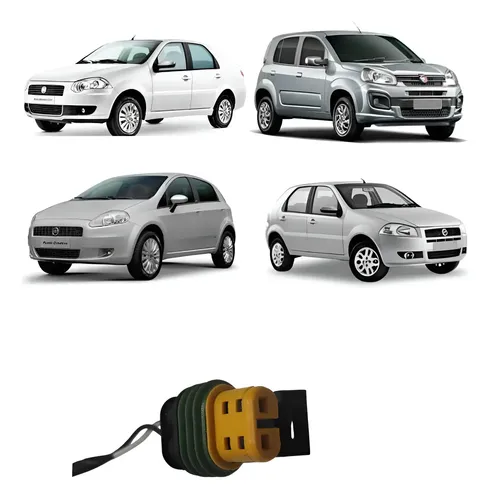 Conector Lanterna Luz De Placa Fiat Uno Siena Punto Palio